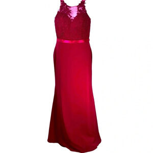NWT Ashley and Justin Burgundy Bridesmaids Dress Size 10 Surprize Back